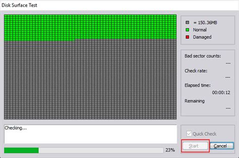 disk surface testing